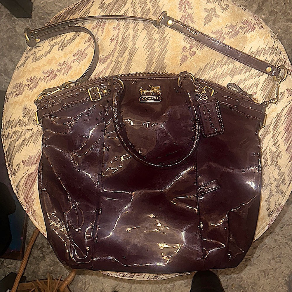 Purple coach bag!!! In amazing condition